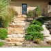 Landscape, steps, boulder wall Photo